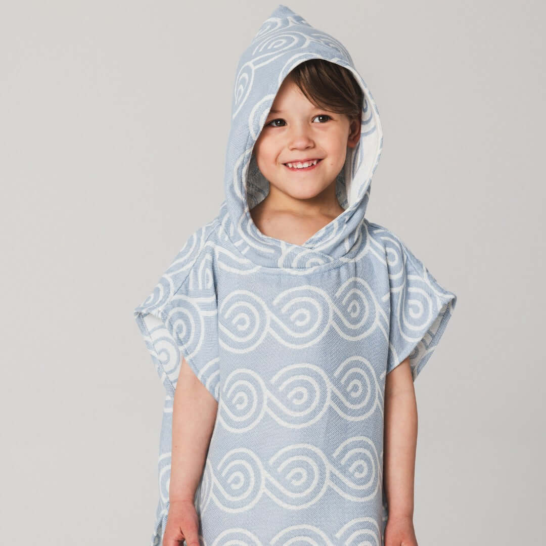 Bamboo Kids Bath Poncho - Light Blue