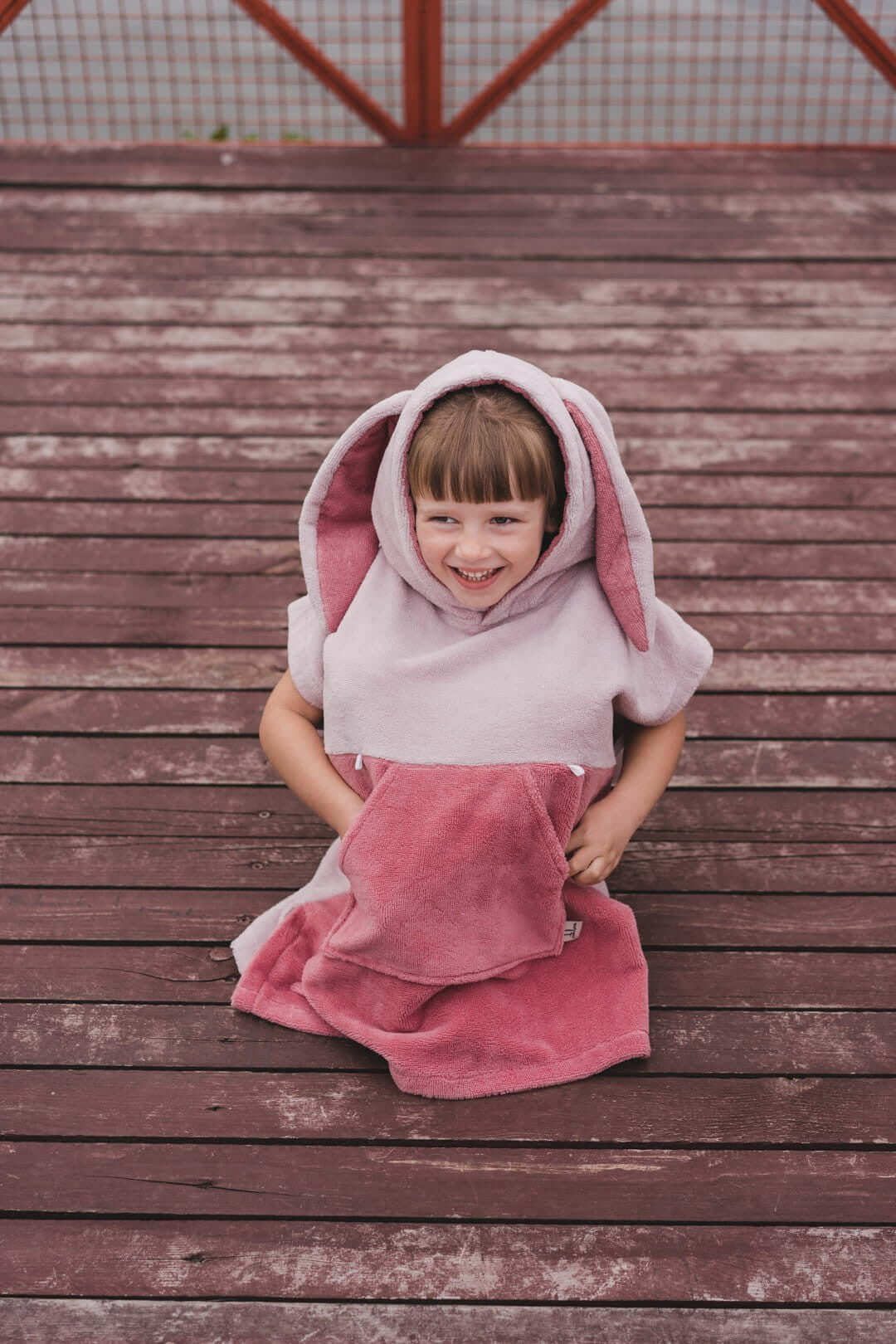 Surfbunny Kids Bath Poncho - Pink