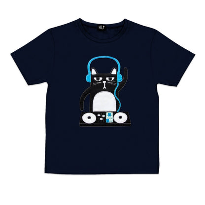 Kids DJ Cat T-Shirt