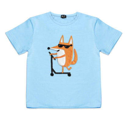 Kids Scootering Fox T-Shirt