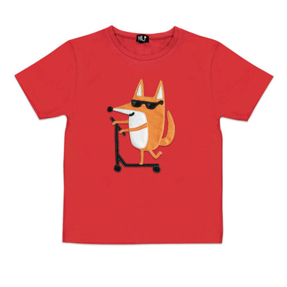 Kids Scootering Fox T-Shirt