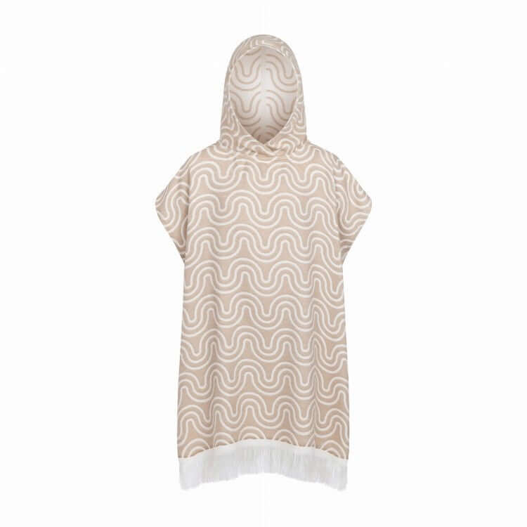 Bamboo Kids Bath Poncho - Sand