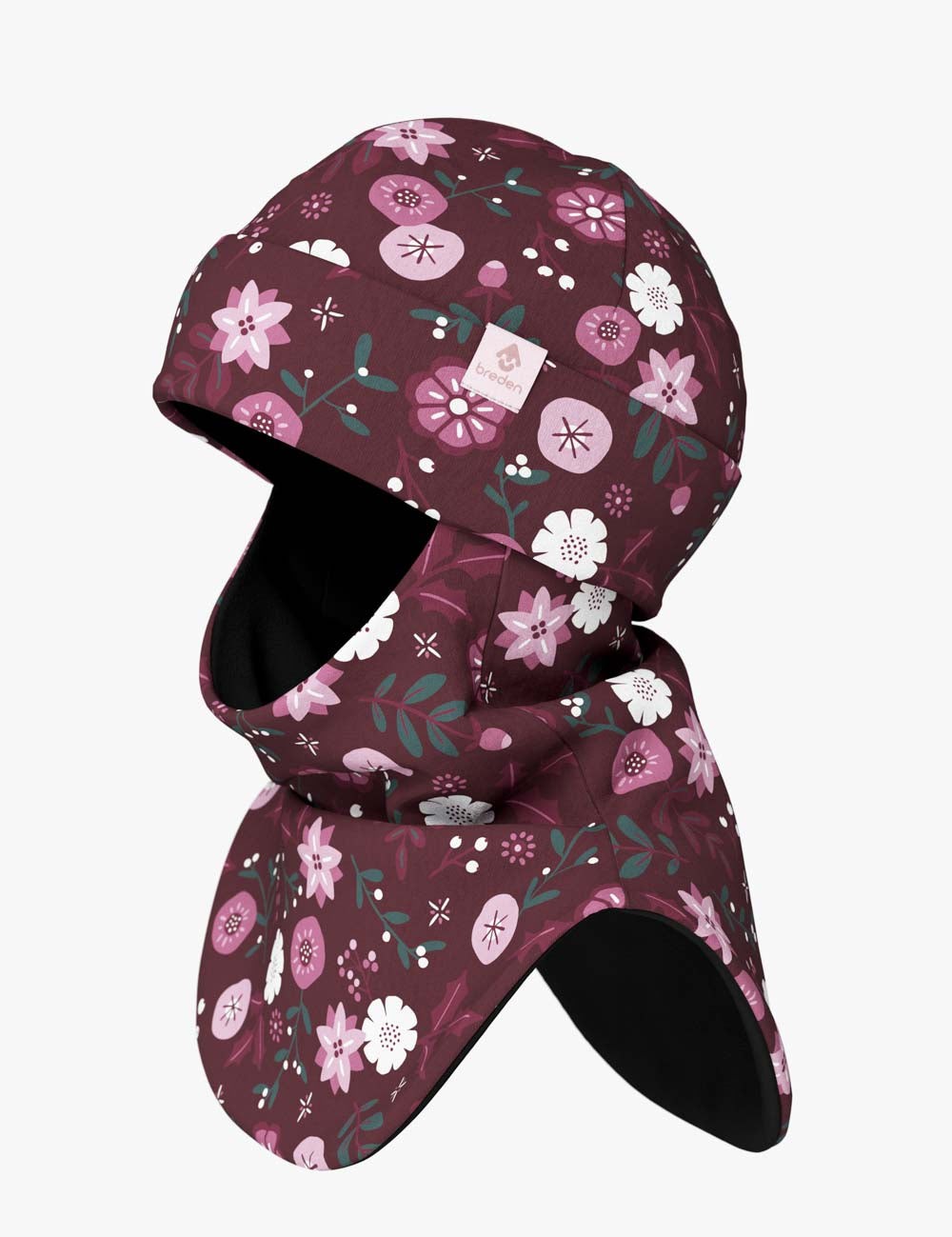 Fleece Balaclava For Kids FERN - Winters Flowers