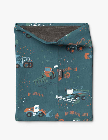 Kids Merino Neck Tube MOKKA - Tractors