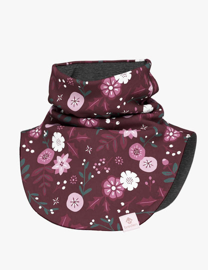 Kids Merino Neck Warmer MIKEL - Winter Flowers