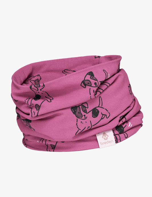 Kids Neck Tube For Autumn And Spring TOBIAS - Pink Dogs