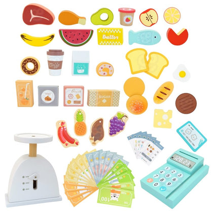 Large Multifunctional Wooden Food Truck Stand, 73 pcs