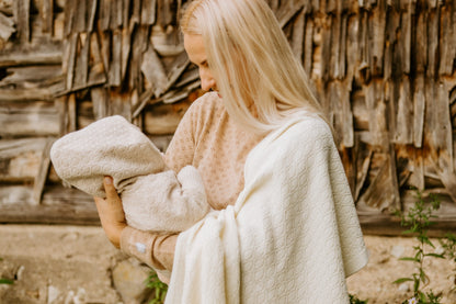 Merino wool baby blanket HAPPINESS