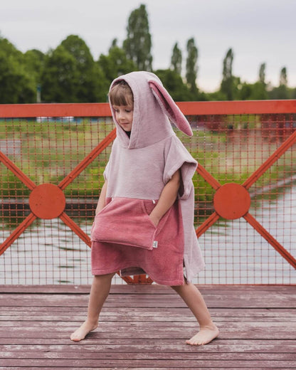Surfbunny Kids Bath Poncho - Pink