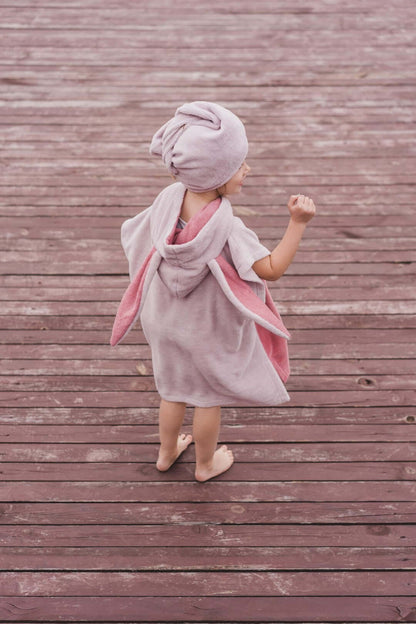 Surfbunny Kids Bath Poncho - Pink