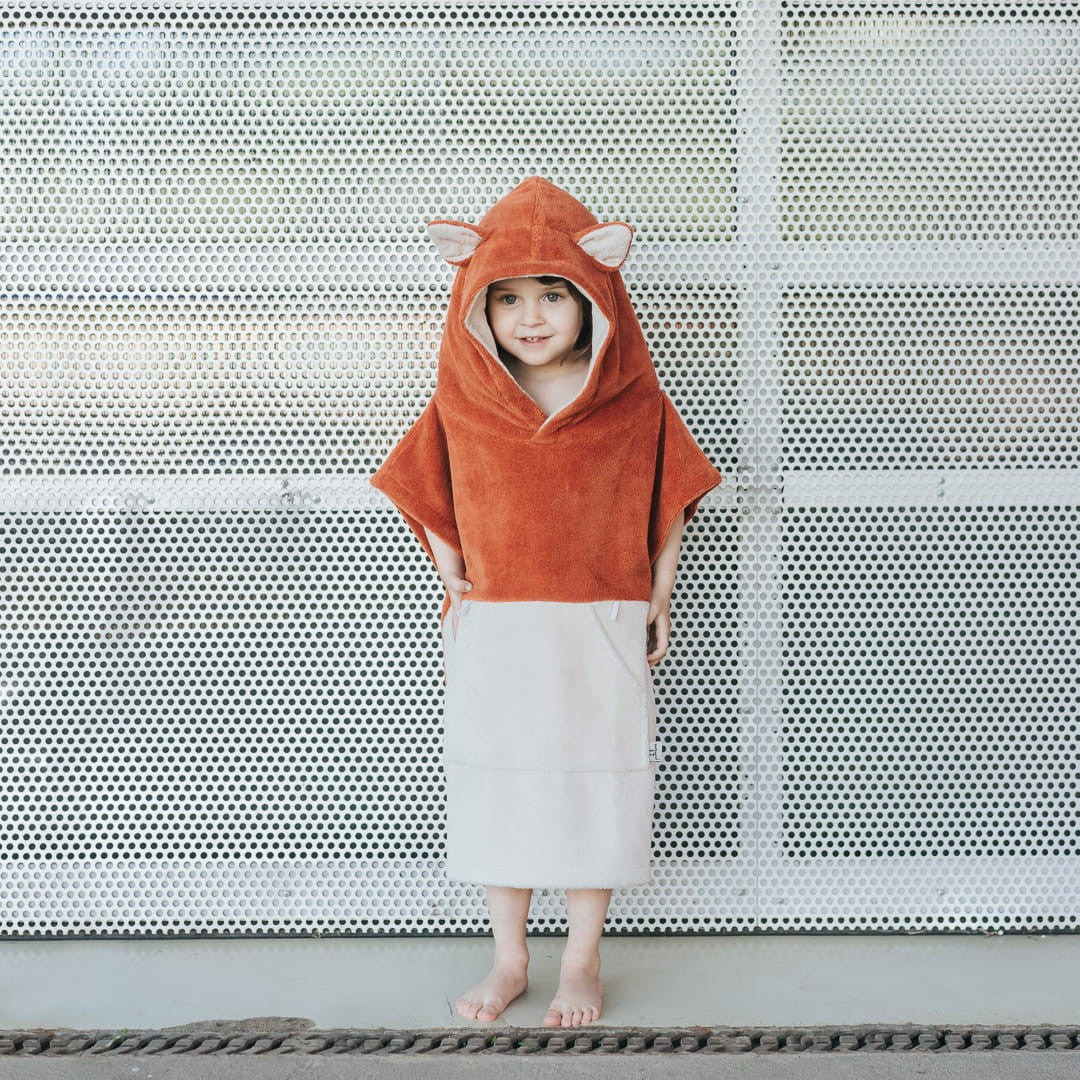 Surffoxy Kids Bath Poncho - Orange
